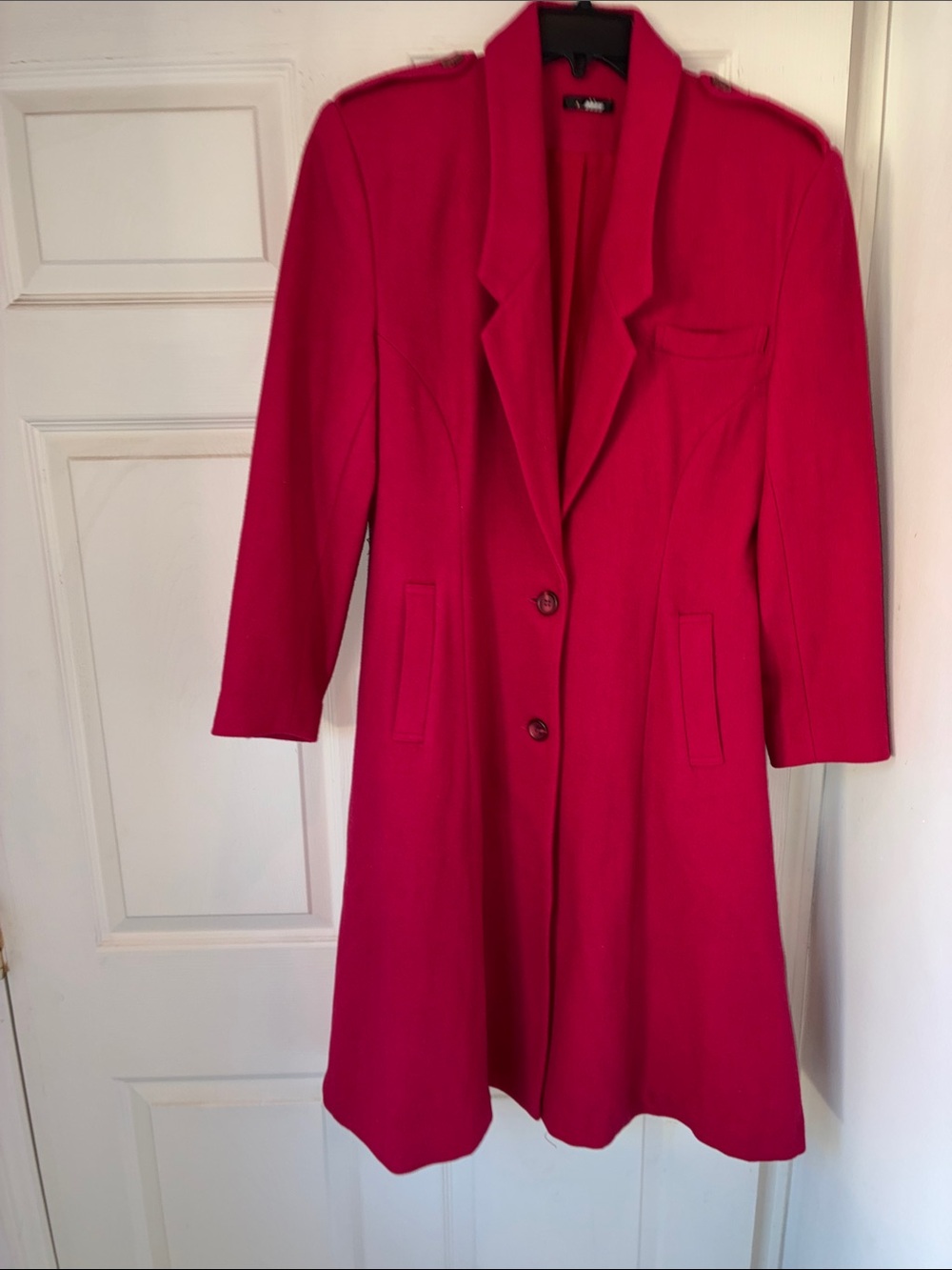 Fuchsia Knee-Length Trench Coat